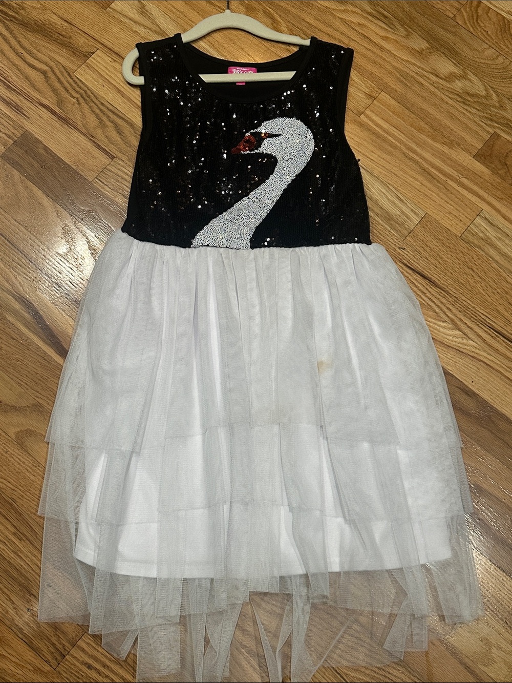 Nickelodeon JoJo Siwa’s Closet Black & White Sequin Swan Tulle Dress 10/12